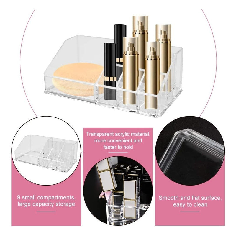 Organizador Maquillaje Acrilico Cosmetiquero Caja Maquillaje