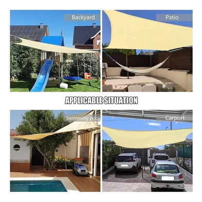 Set X2 Toldo Vela Malla Rectangular Terraza Toldo Uv 2.5x3.5