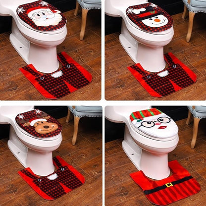 Fundas De Navidad Set Juego De Baño Decoracion Navideña 2pzs