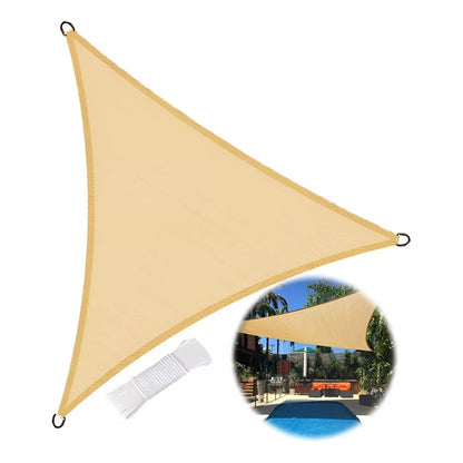 Toldo Vela Triangular Lonas Telas Toldos Sombra 5x5x5 Color Beige Rorostore Protector Uv Tapa Sol Invierno