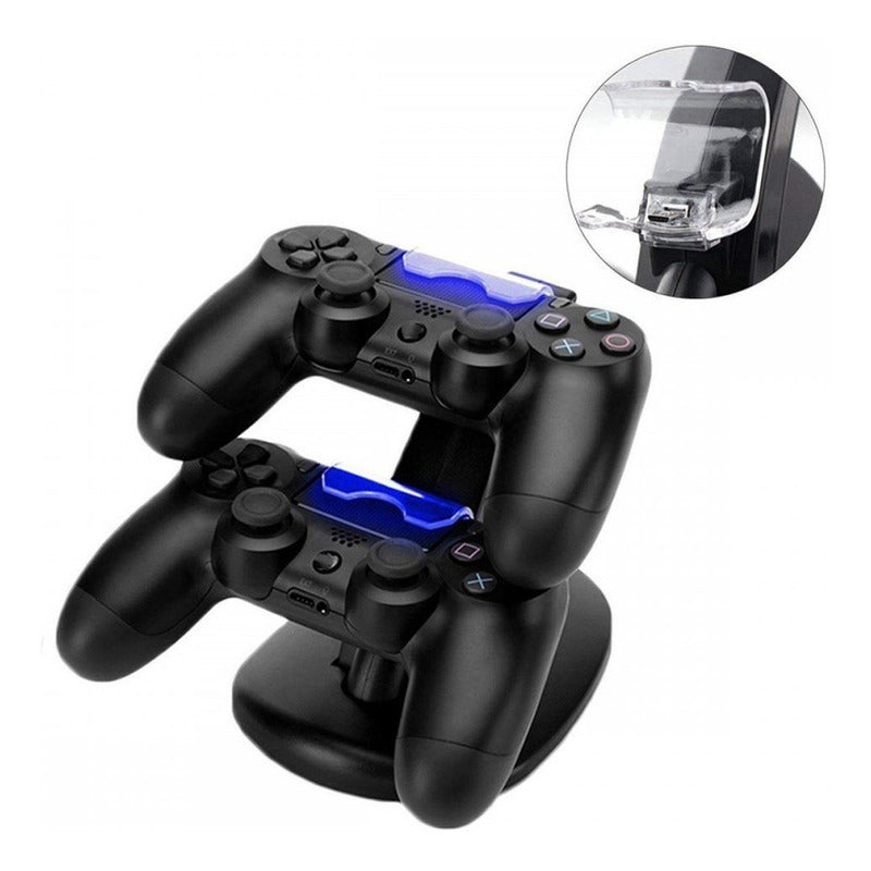 Accesorios De Cargador De Controlador Dual De Ps4 Para Soporte De Ps4