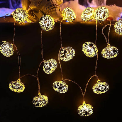 Pack X3 Calabazas De Halloween Luces 2m Luz Led Guirnalda Color De Las Luces Amarillo