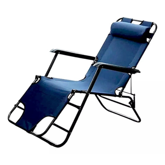 Silla De Camping Plegable Azul Oscuro Cama Plegable Camping Reposera Sillas Plegables Camping Playa Pesca Equipamiento Camping Outdoor Sillas Reposera Qatarshop