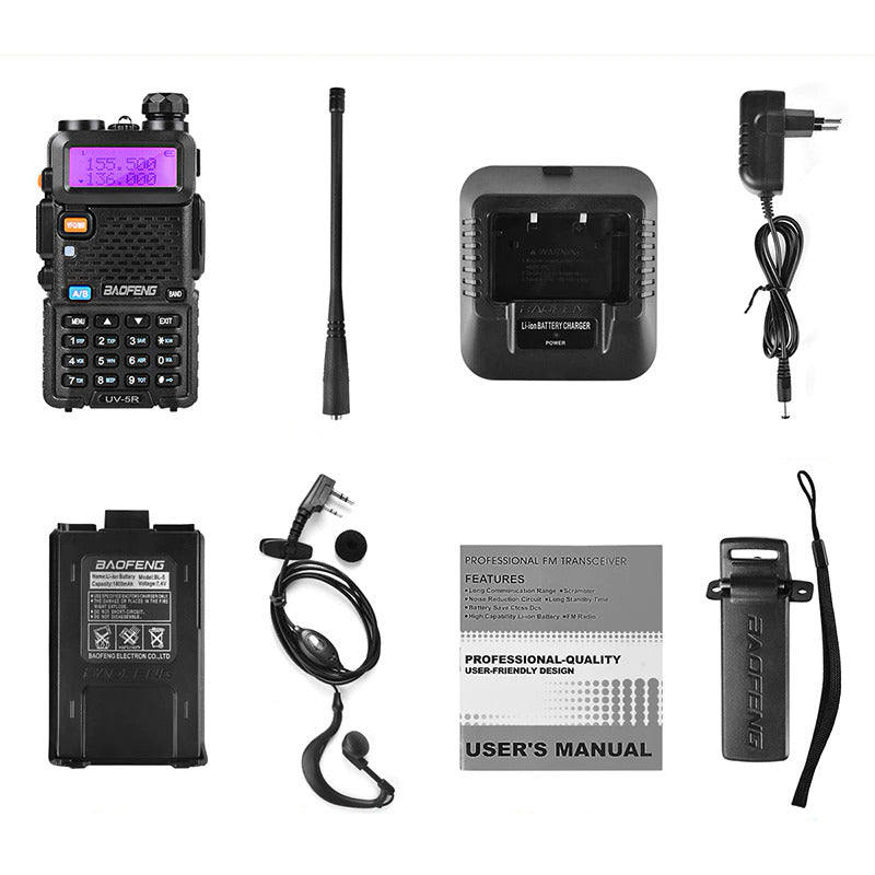 Comunicador De Radio Walk Talk Ht Baofeng Uv5r + De Doble Banda