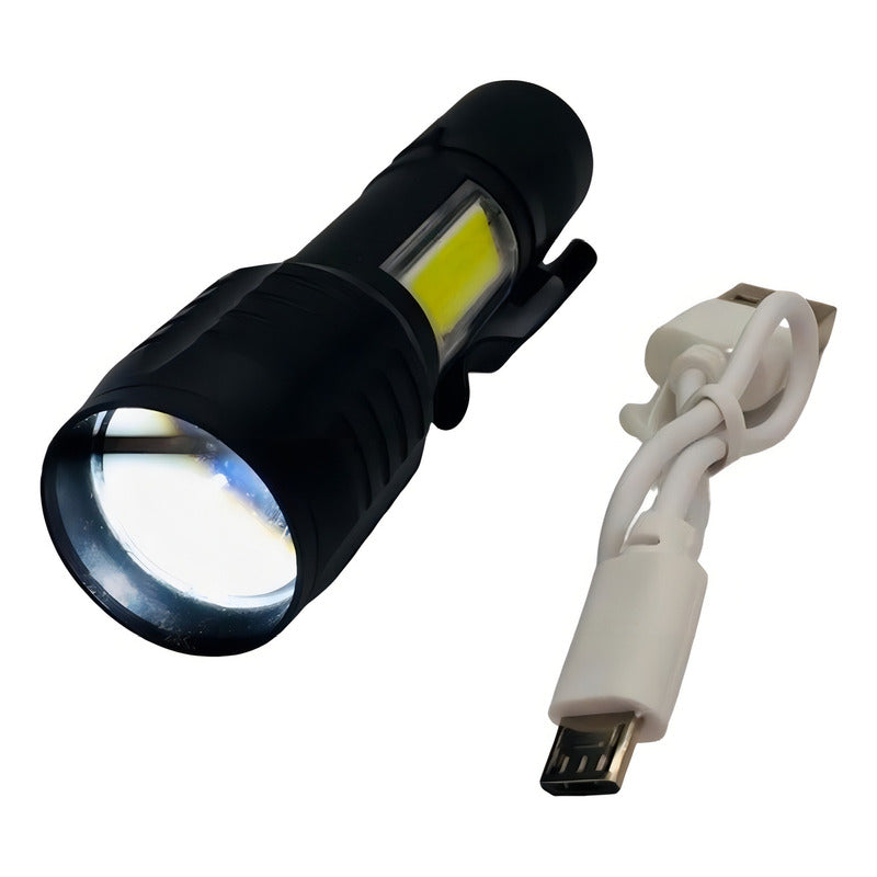 Linterna Tactica Usb Led Potente Led Recargable Lampara Mini