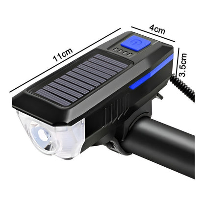 Pack X5 Luz Led Delantera Para Bicicleta Solar Recargable