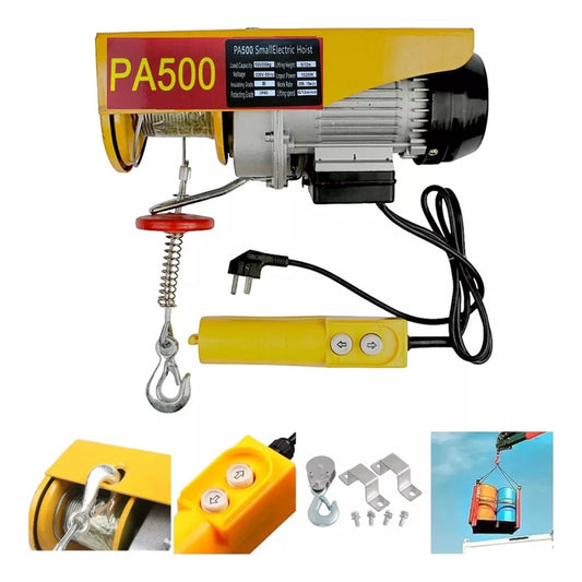 Aparejo Electrico 500 Kg Tecles Electricos 1020w Cadena 12m