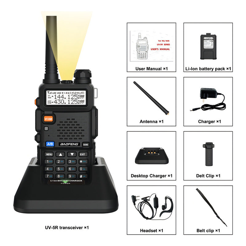 Baofeng Walkie-talkie Uv5r - 1 - Negro - 110v