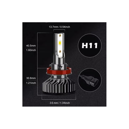 Lámpara H11 H8 H9 Led 6000-6500k 12v 200w Mini F10 8000 Lm