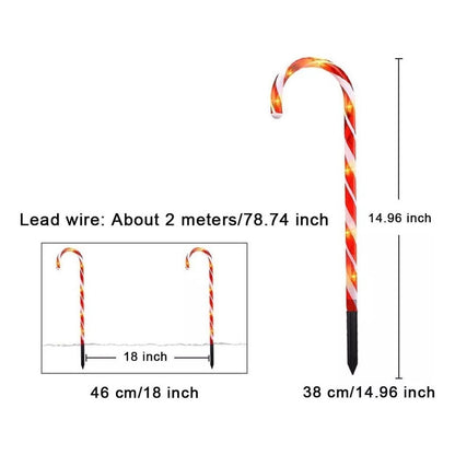 X15 Luces Decorativas Solares Navidenas Bastones Navideños