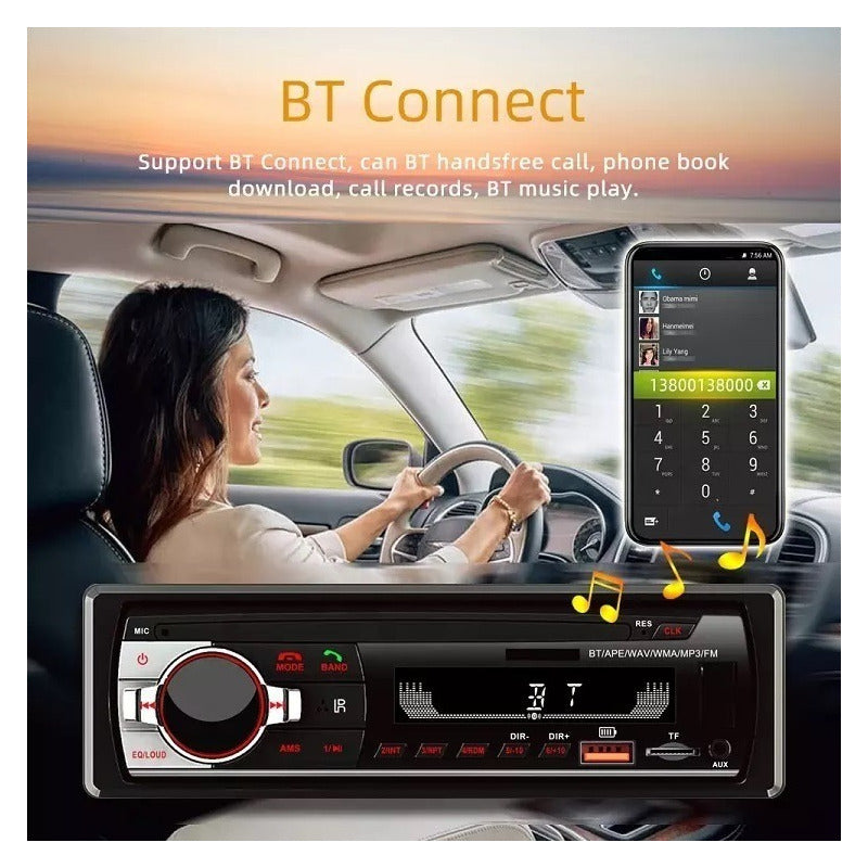 Radio 1 Din Pantalla Radio Auxiliar Auto Mp3 Radio Bluetooth