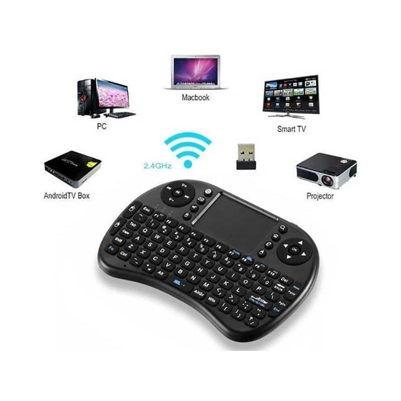 Mini Teclado Inalambricos Usb Pc Smart Tv Touchpad Led 3006