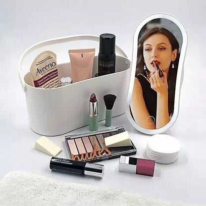 Cosmetiquero Con Espejo Led Organizador Cosmetico Maquillaje