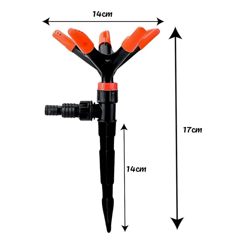 Aspersor De Riego Giratorio Automatico Regador Jardin Riego