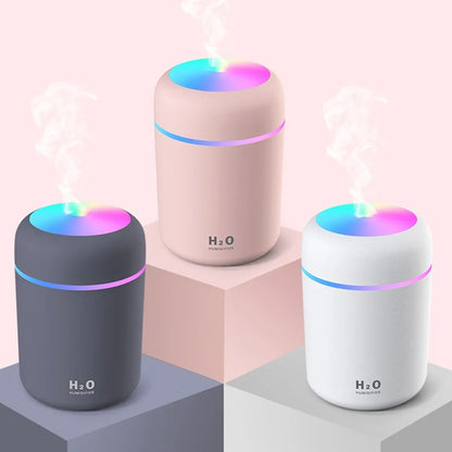 Mini Humidificador Purificador De Aire Portátil Led De Color Blanco