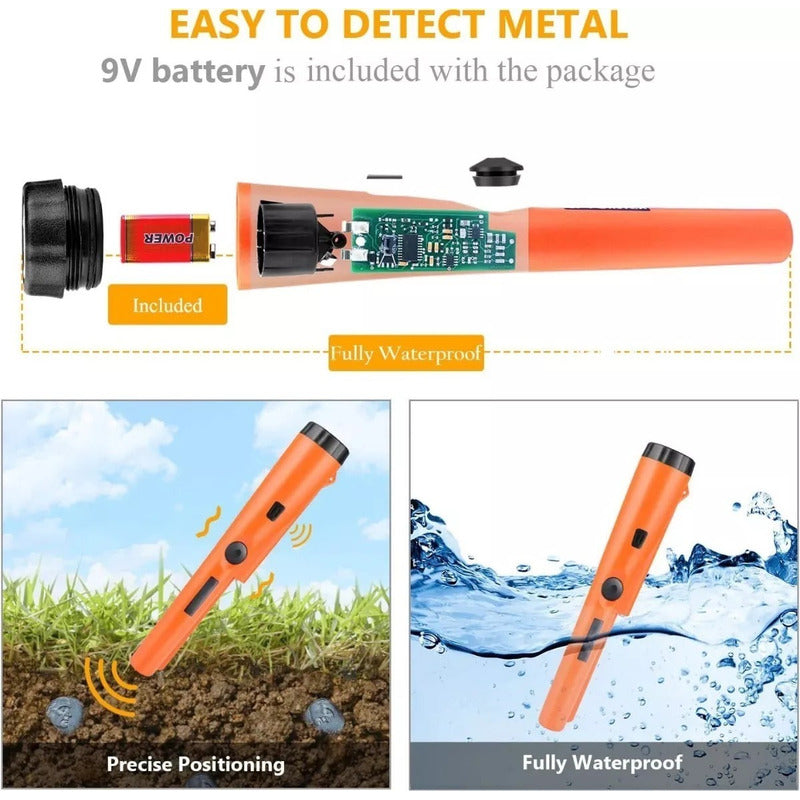 Detector Metales Mano Puntero Pin Pointer Localizador Color Naranja / Detector De Metales De Mano - 102285