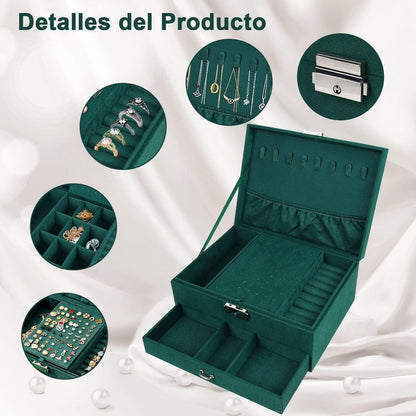 Caja Para Joyas Collares Y Anillos Organizador Joyero Qatarshop Joyero Organizador Caja Joyero Organizador De Joyas Y Bisuteria Joyero Organizador Caja Para Joyas Collares Y Anillos