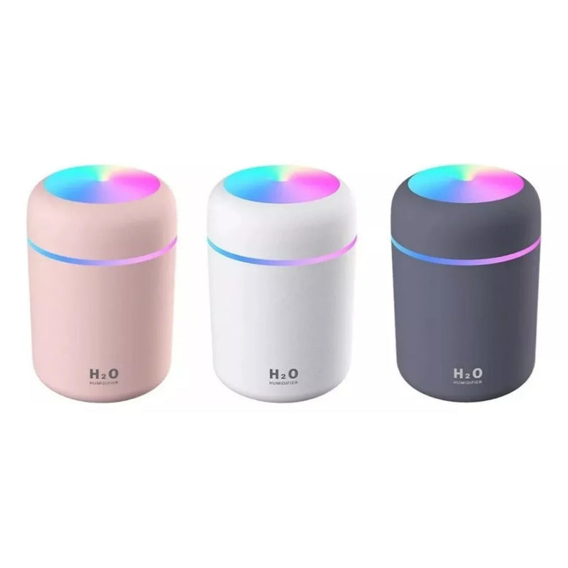 Mini Humidificador Purificador De Aire Portátil Led De Color Blanco