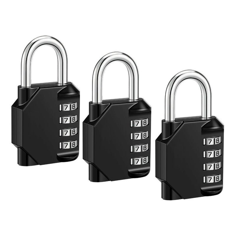 Pack X3 Candado De Seguridad Candados Con Clave Numerico 860