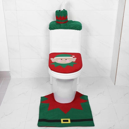 Set Fundas De Navidad Baño Decoracion Navideña Juego De Baño