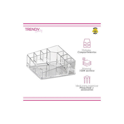 Organizador Acrilico Porta Cosméticos + Maquillaje Compacto