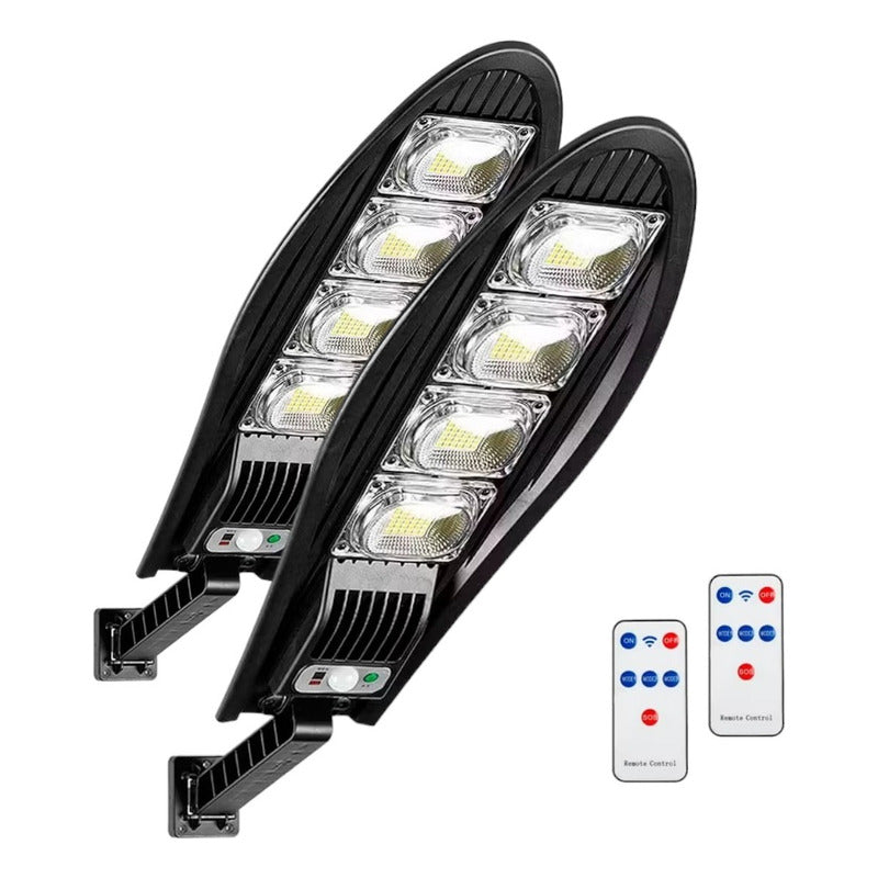 Pack X2 Foco Exterior Iluminacion Solar Foco Led Solar 180w