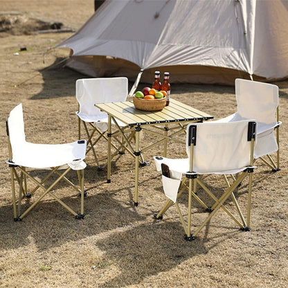 X4 Sillas Plegables Camping Silla De Pesca + Mesa Plegable