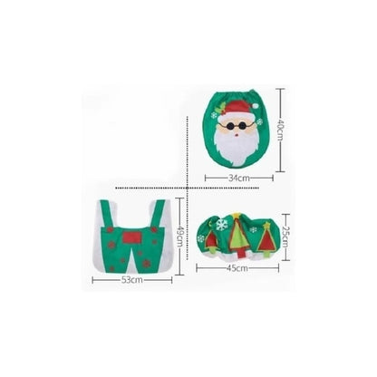 Set Fundas De Navidad Baño Decoracion Navideña Juego De Baño