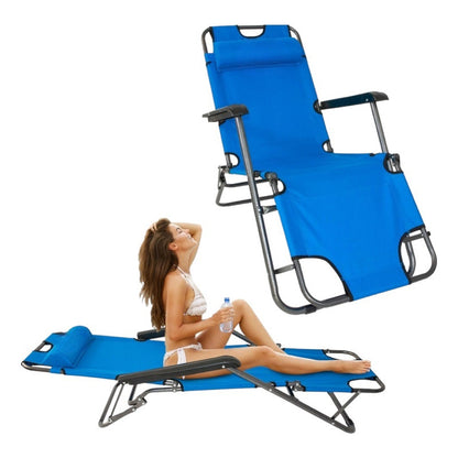 Silla De Camping Plegable Cama Plegable Camping Reposera Color Verde