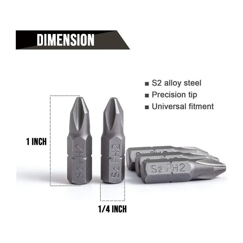 60x Punta Magnetica Punta Destornillador Set Puntas Impacto