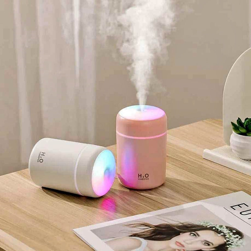 Mini Humidificador Purificador De Aire Portátil Led De Color Blanco