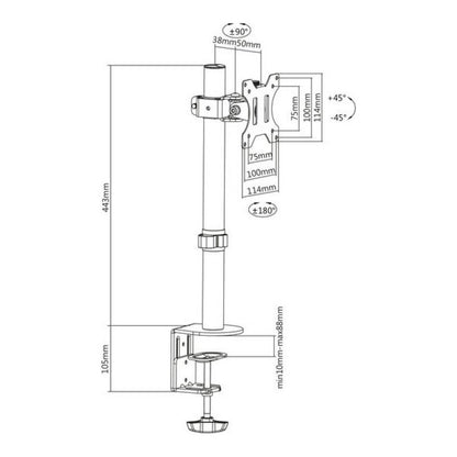 Soporte Monitor Simple Base Monitor Brazo Alzador Elevador