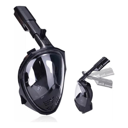 Mascara De Buceo Pro Careta Snorkel Full Face Soporte Camara