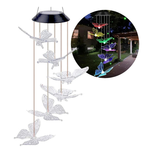 Lamparas De Techo Modernas Campana De Viento Solar Led Rgb