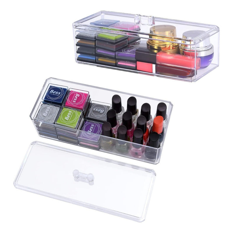 Cosmetiquero Acrilico Caja Maquillaje Organizador Maquillaje