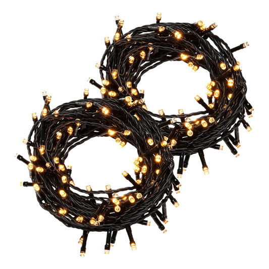 Luces Led Navidad Guirnalda 2 Unidades Amarillo  Arbol Navidad 200led 13m Luces De Navidad Guirnalda Decoracion Navideña  Luces Decorativas  Luces Led Navidad Qatarshop