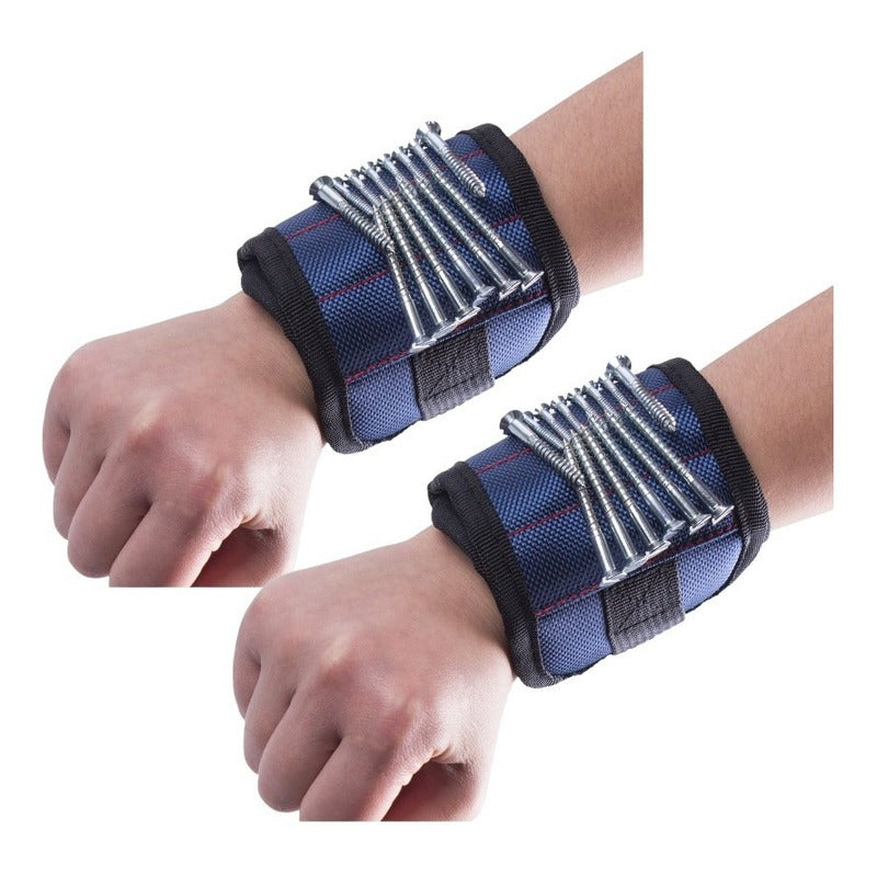 X2 Muñequera Magnetica Sujeta Tornillos Brazalete Magnetico