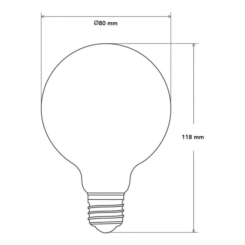 X20 Ampolletas Vintage Ampolleta Led E27 Filamento Globo 6w