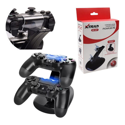 Soporte De Doble Cargador Para Mando Y Palanca Dualshock De Ps4