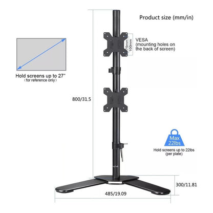 Soporte Monitor Doble Brazo Elevador Alzador Base Monitor