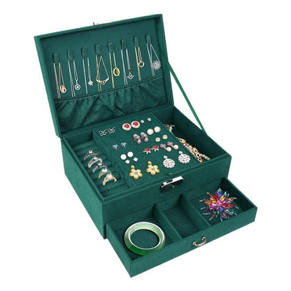 Caja Organizador Para Joyas Collares Y Anillos Joyero