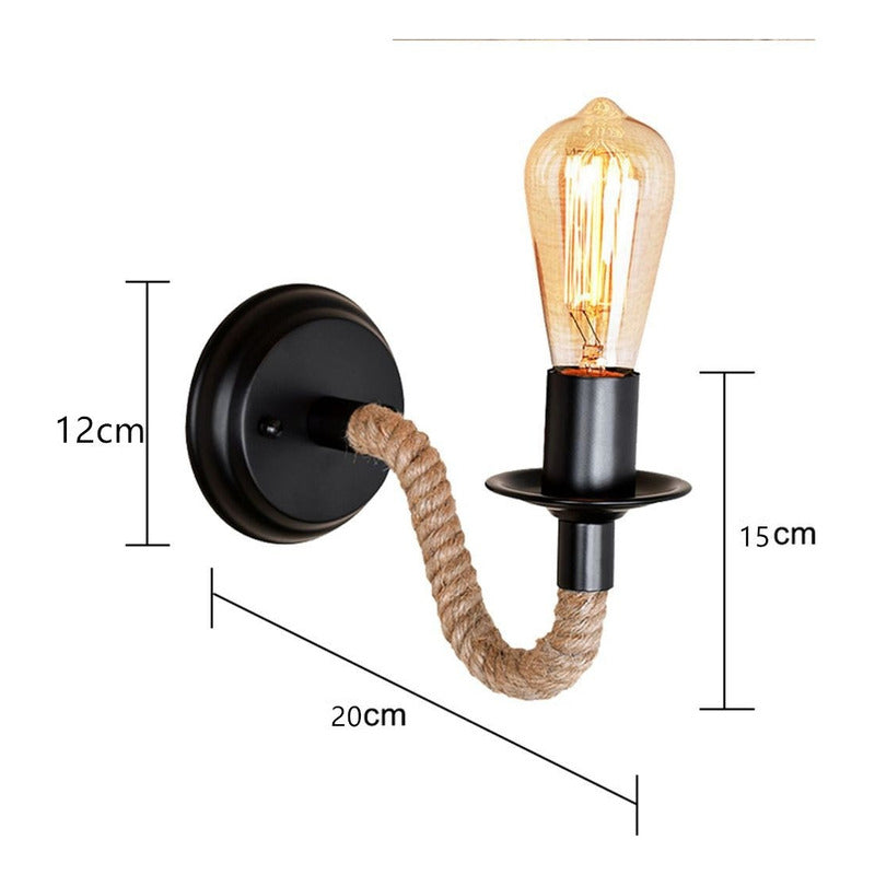 3x Lampara Colgante Rustica Lamparas  De Techo + 3 Ampolleta