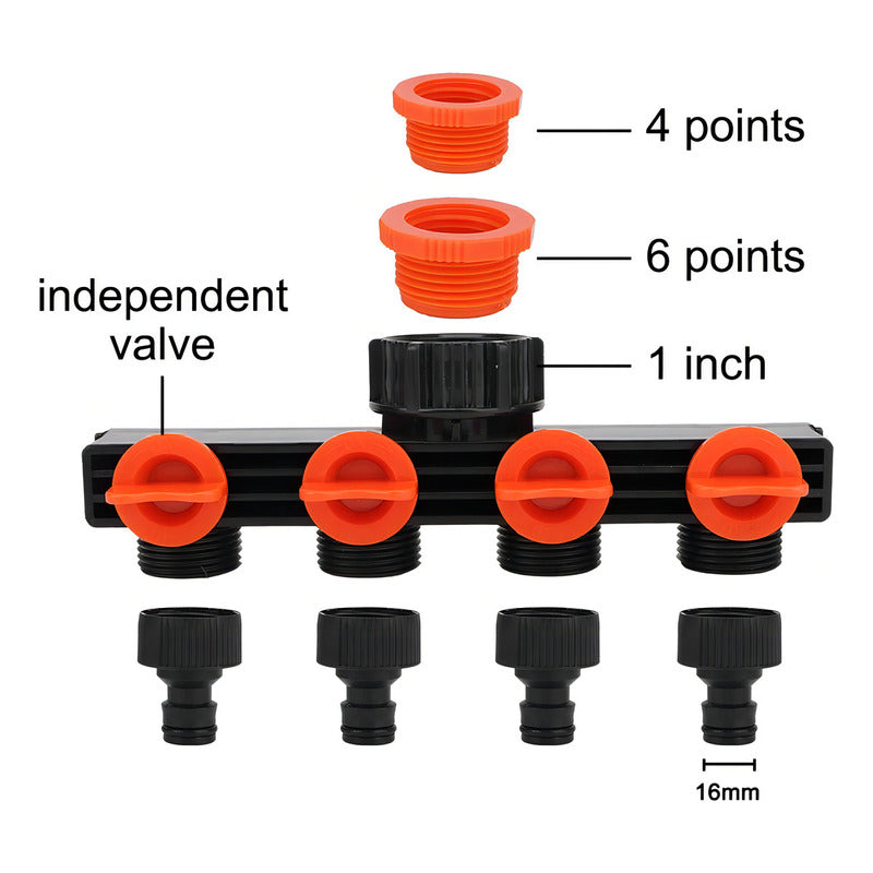 Acople De Manguera Adaptador De Grifo Divisor De Maguera Qatarshop Acople Adaptador De Grifo Divisor Conector De Manguera Divisor De Manguera De 4 Vías Divisores De Mangueras Grifos Para Riego