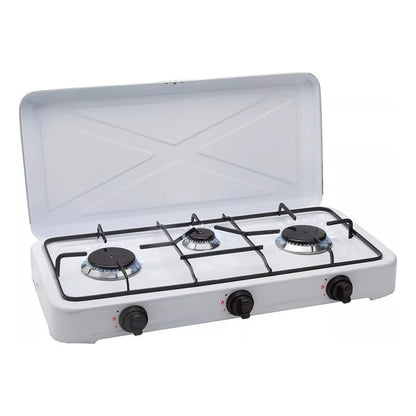 Cocina Encimera Gas 3 Quemadores Camping Encimera Portatil