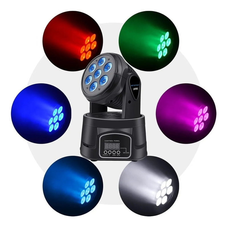 Cabeza Movil Led Luces De Fiesta Luces Discoteque Luz Disco