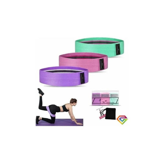 Bandas Elásticas Ejercicio Pro 3 Pcs De Tela Con Bolso Yoga Gianpa