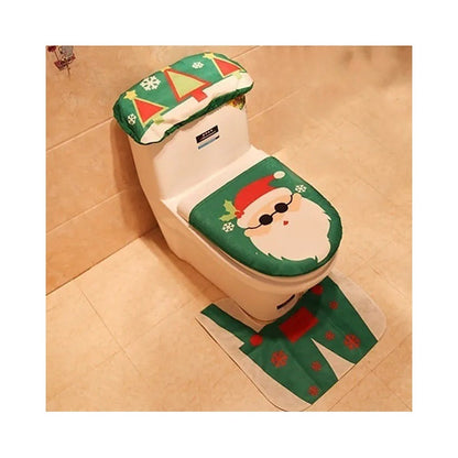 Set Fundas De Navidad Baño Decoracion Juego De Baño Navideña