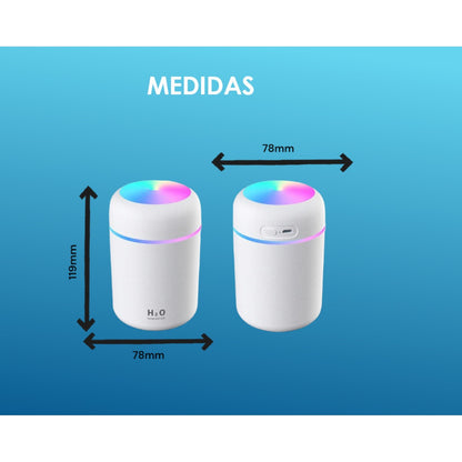 Humidificador Ultrasonico 300ml Difusor Mini Humidificador