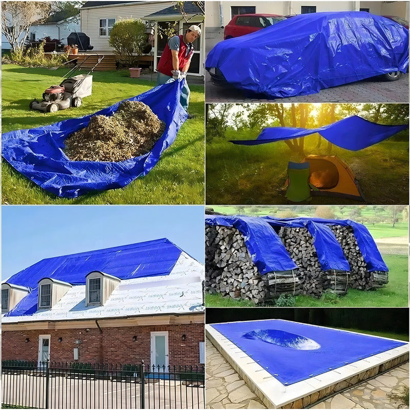 Carpa Toldo Lona Impermeable Cubre Autos Cobertor 4x5 Mts