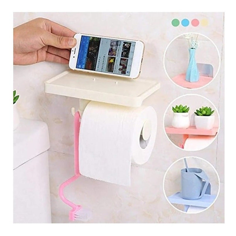 Dispensador Porta Papel Higienico Porta Llaves Repisas Baño